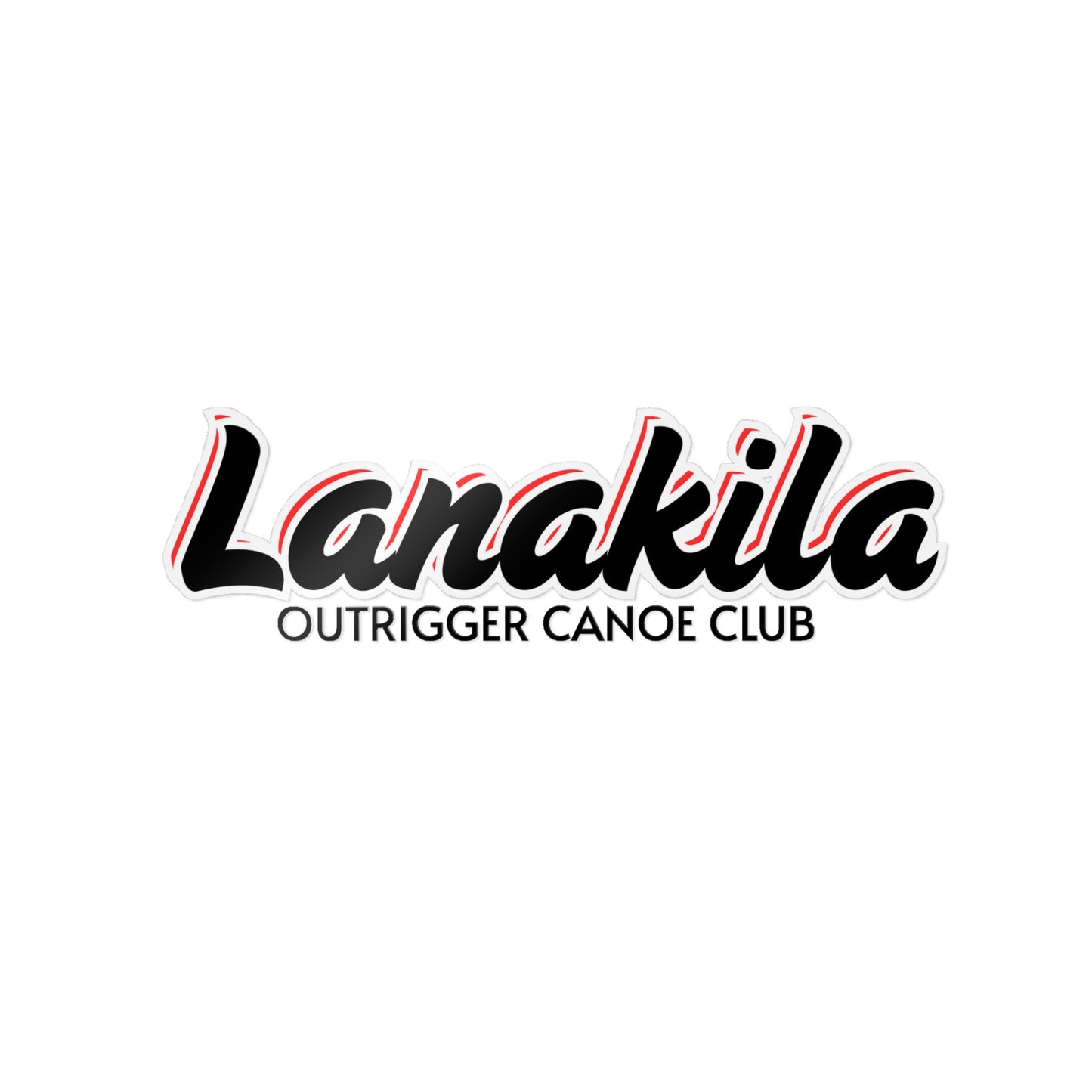 Bestest X Lanakila Die-Cut Stickers - Lanakila Blk/Red/Wht