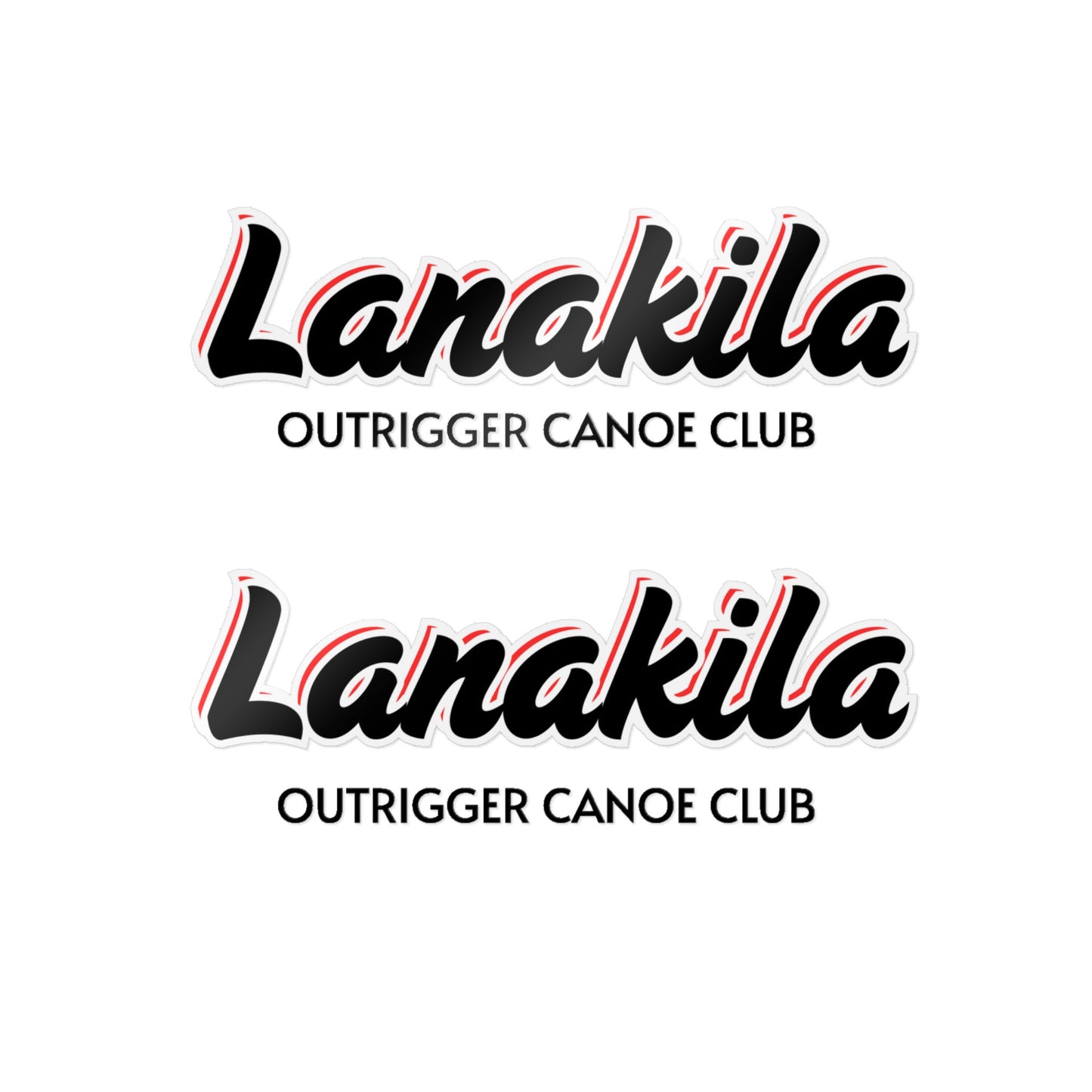 Bestest X Lanakila Die-Cut Stickers - Lanakila Blk/Red/Wht
