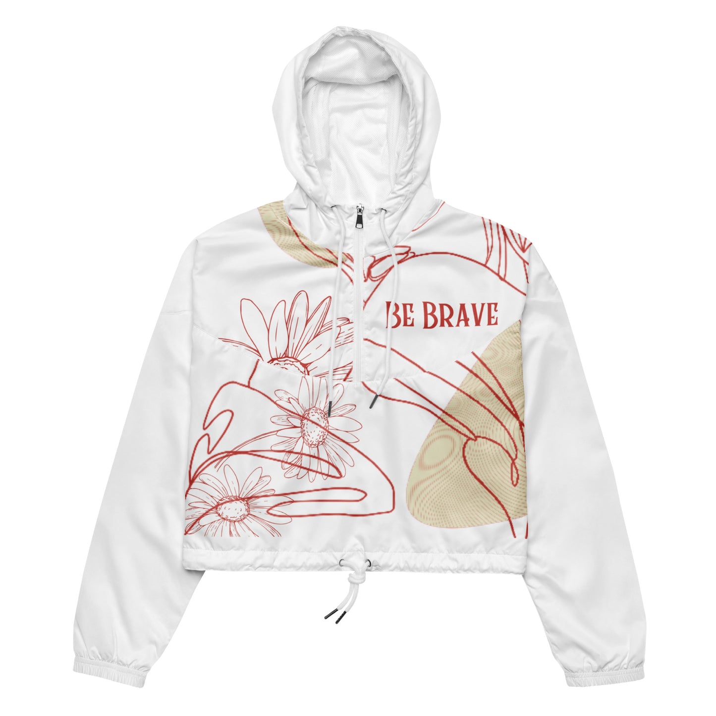Bestest X Affirmations Be Brave Women’s cropped windbreaker