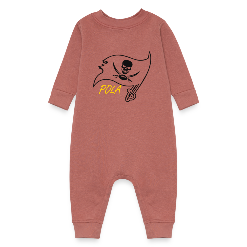 Bestest X POLA Bucks Baby Fleece One Piece - mauve