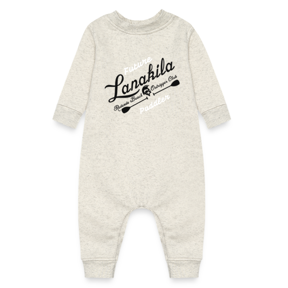 Bestest X Lanakila Baby Fleece One Piece - heather oatmeal