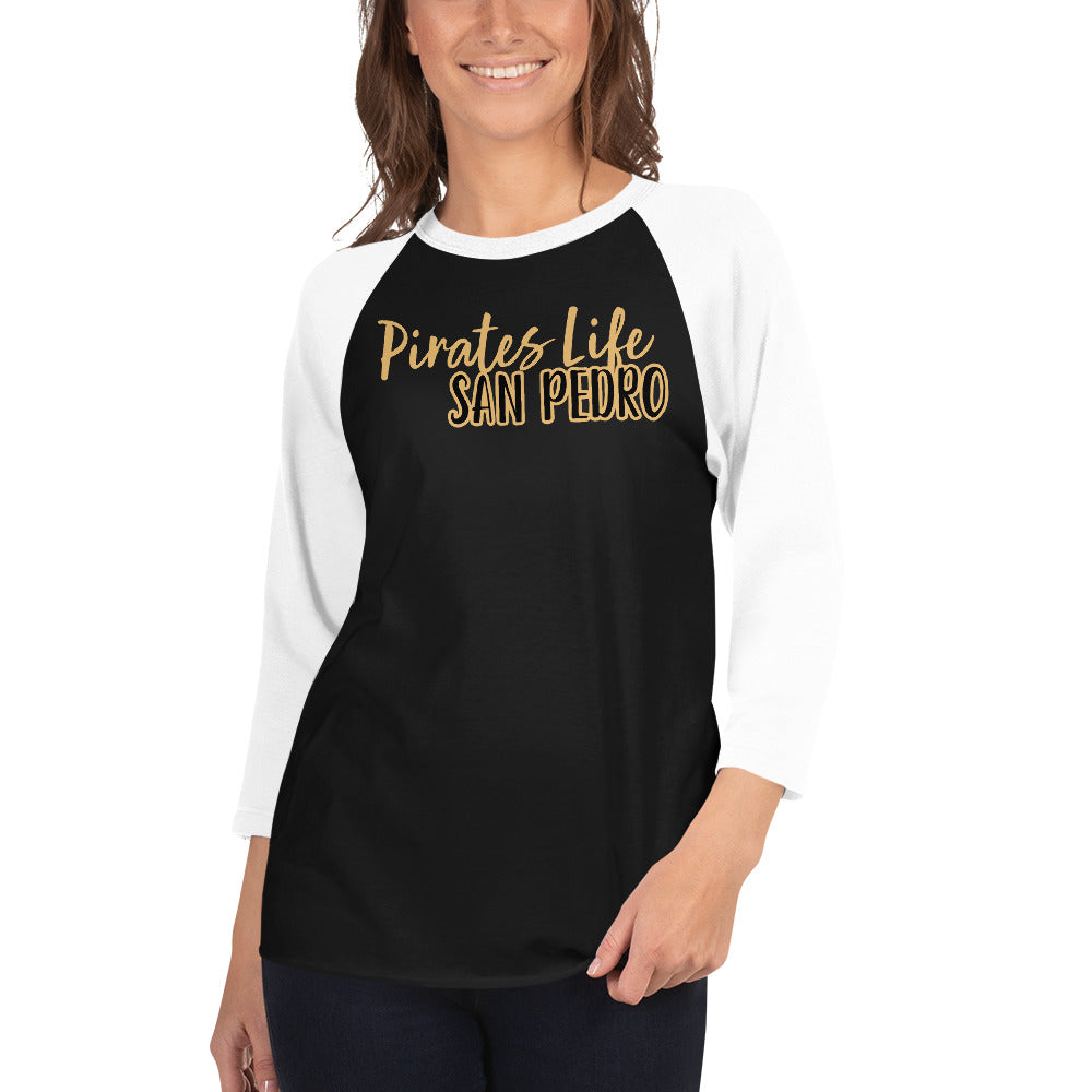 Bestest X San Pedro 3/4 sleeve raglan shirt