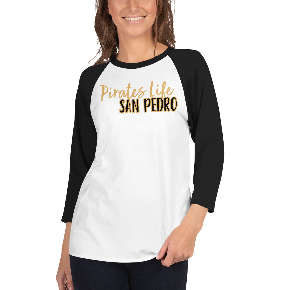 Bestest X San Pedro 3/4 sleeve raglan shirt