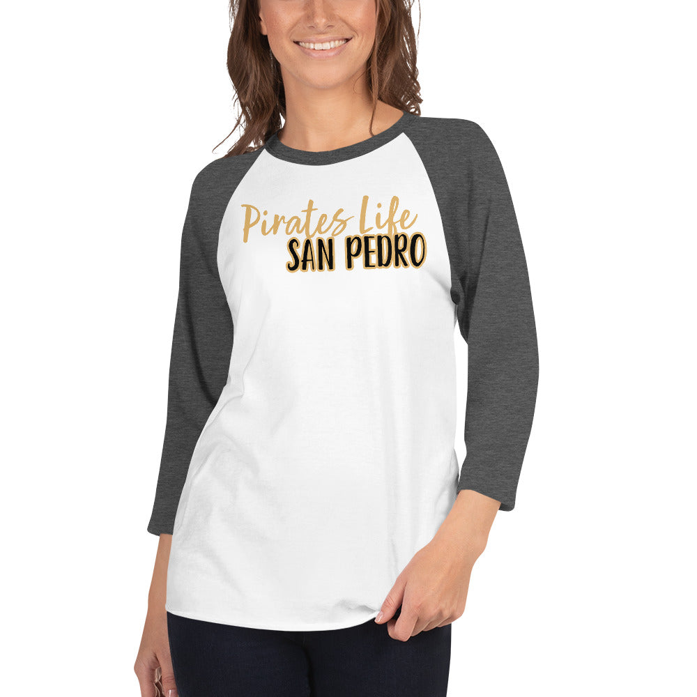 Bestest X San Pedro 3/4 sleeve raglan shirt