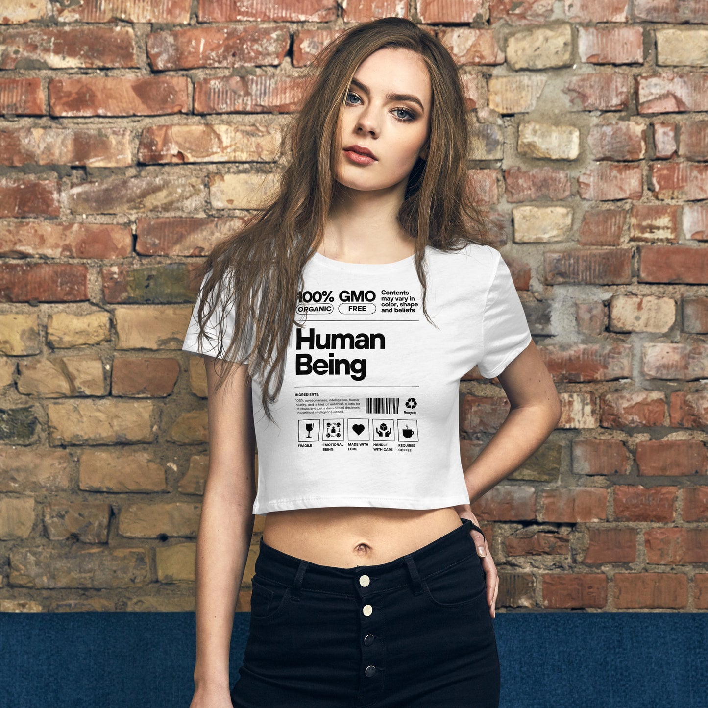 Bestest X Affirmations Human Women’s Crop Tee